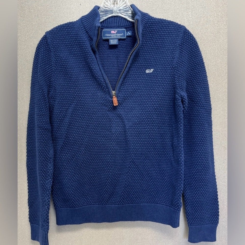 (EUC) Vineyard Vines Navy 1/4-Zip Blue Sweater Boys